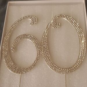 Elegant Silver 60th Anniversary Wall Decor